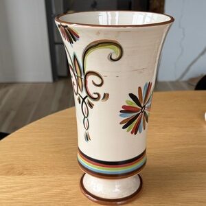 Gail Pittman Multicolor Ceramic Vase